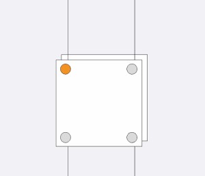Bilatéral Support AIR1121 pour fixation verticale de plaques (1 pc.)