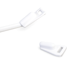 Supports d’étiquettes de prix en plastique blanc pour crochets simples 370-x