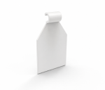 Supports d’étiquettes de prix en plastique blanc pour crochets simples 370-x (1)