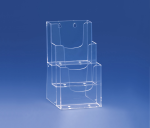 Présentoir à trois niveaux pour brochures et catalogues au format A5