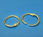 Anneaux métalliques dorés (lot de 100 pièces)