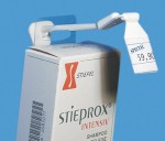 Supports d’étiquettes de prix en plastique blanc pour crochets simples 370-x